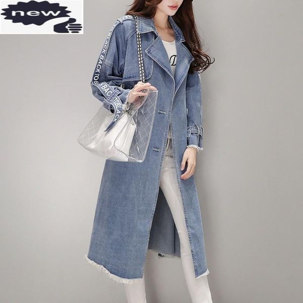 women's trench coats korean fashion women long denim coat spring autumn double breasted slim blue outerwear streetwear casual sashes wi, Tan;black
women's trench coats korean fashion women long denim coat spring autumn double breasted slim blue outerwear streetwear casual sashes wi, Tan;black