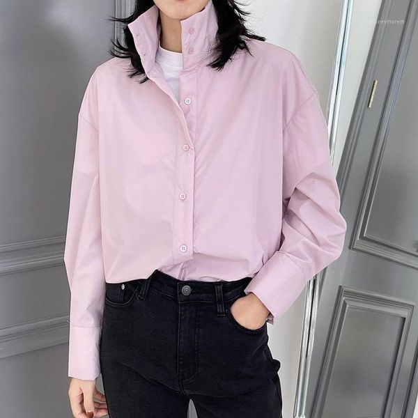 women's blouses & shirts spring and autumn women's casual solid color high neck long sleeve loose shirt1, White
women's blouses & shirts spring and autumn women's casual solid color high neck long sleeve loose shirt1, White