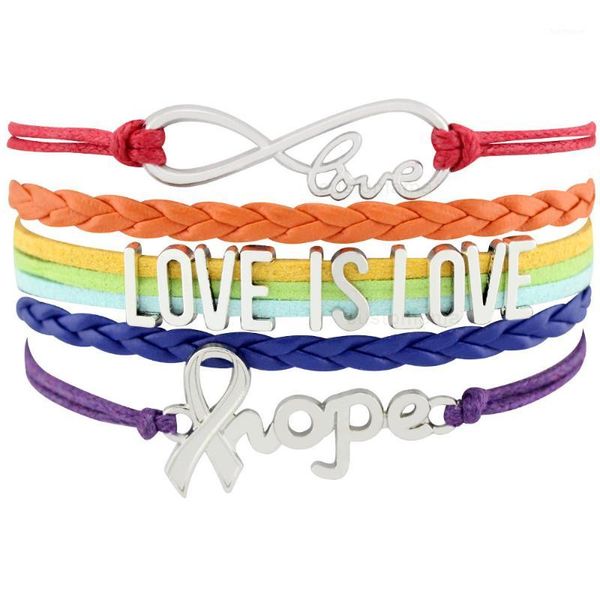 love is love hope ribbon pride gay running flag wins rainbow heart moon infinity charm bracelets women men jewelry1, Golden;silver
love is love hope ribbon pride gay running flag wins rainbow heart moon infinity charm bracelets women men jewelry1, Golden;silver