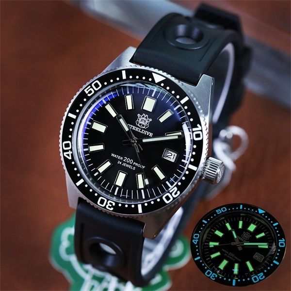steeldive 1962 dive watch automatic mechanical watches 316l steel dive watch nh35 sapphire c3 luminous diver watches for men q1129, Slivery;brown
steeldive 1962 dive watch automatic mechanical watches 316l steel dive watch nh35 sapphire c3 luminous diver watches for men q1129, Slivery;brown