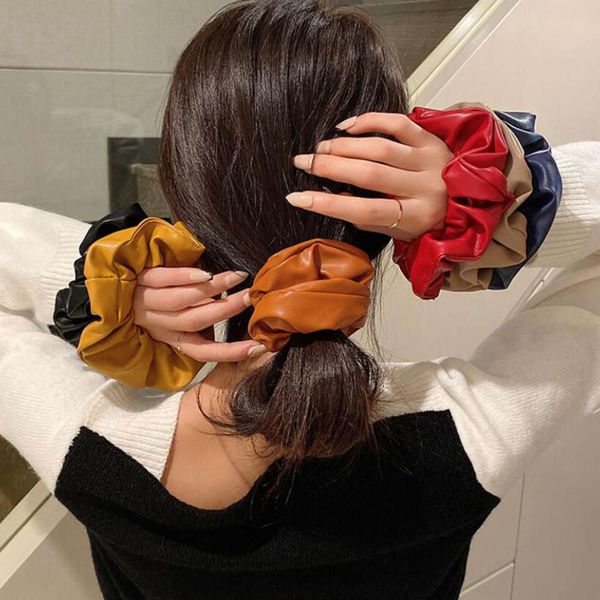1pcs 2021 korea autumn winter leather big elastic hair bands scrunchies vintage solid color headbands hair accessories, Silver
1pcs 2021 korea autumn winter leather big elastic hair bands scrunchies vintage solid color headbands hair accessories, Silver