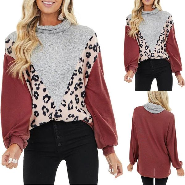 women's hoodies & sweatshirts 2021 loose casual women pile collar leopard print splicing long sleeves sweatshirt hoodie vestido de, Black
women's hoodies & sweatshirts 2021 loose casual women pile collar leopard print splicing long sleeves sweatshirt hoodie vestido de, Black