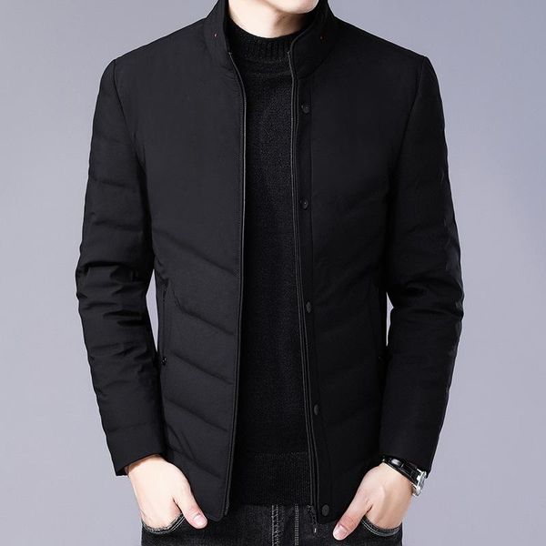 winter youth fashion men's down jacket white duck down standing collar warm coat, Black
winter youth fashion men's down jacket white duck down standing collar warm coat, Black
