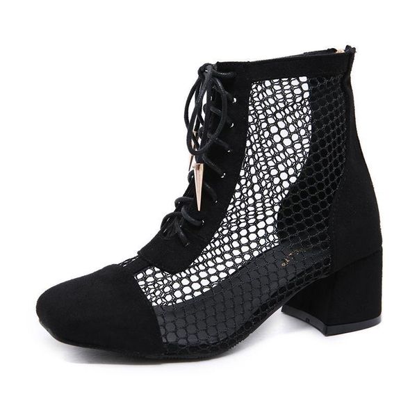 2020 summer cool boots women's shoes square toe shoes hollowed-out vamp with strapping boot heels, Black
2020 summer cool boots women's shoes square toe shoes hollowed-out vamp with strapping boot heels, Black