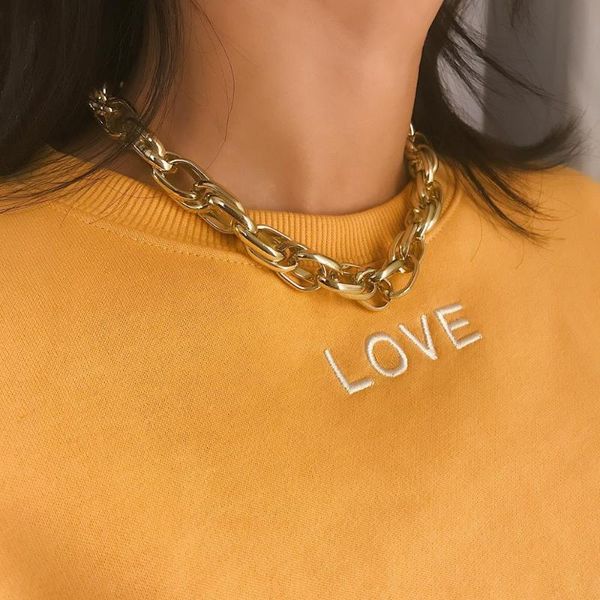 chokers 2021 punk hip hop golden metal choker necklace for women statement fashion necklaces gothic cuban chunky chain charm, Golden;silver
chokers 2021 punk hip hop golden metal choker necklace for women statement fashion necklaces gothic cuban chunky chain charm, Golden;silver