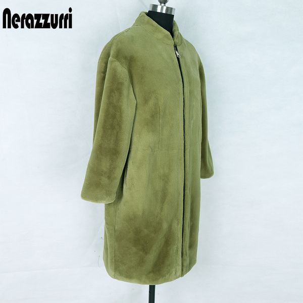 nerazzurri fluffy faux fur cocoon coat women drop shoulder zipper armygreen fake fur jacket plus size oversized winter clothes 201104, Black
nerazzurri fluffy faux fur cocoon coat women drop shoulder zipper armygreen fake fur jacket plus size oversized winter clothes 201104, Black