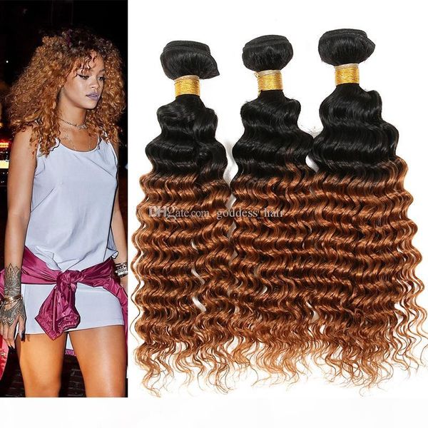 blonde #1b 30 virgin hair weaves deep curly peruvian 2 tone grade 9a hair weave 3 pcs lot ombre hair extensions, Black
blonde #1b 30 virgin hair weaves deep curly peruvian 2 tone grade 9a hair weave 3 pcs lot ombre hair extensions, Black