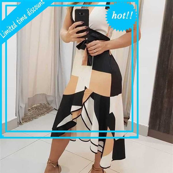 women elegant retro dress v-neck mouwloos long colorblock a-line vestido the mujer irregular summer party dresses, Black
women elegant retro dress v-neck mouwloos long colorblock a-line vestido the mujer irregular summer party dresses, Black