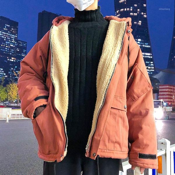 men's down & parkas winter coat men's port wind lamb wool with fleece and thicker clothes korean version of loose cotton to keep1, Black
men's down & parkas winter coat men's port wind lamb wool with fleece and thicker clothes korean version of loose cotton to keep1, Black