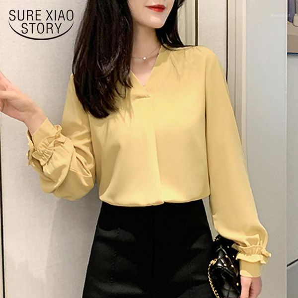 spring chiffon lantern sleeve blouse women 2020 new clothing v collar yellow solid shirt women's chiffon blouse 8740 501, White
spring chiffon lantern sleeve blouse women 2020 new clothing v collar yellow solid shirt women's chiffon blouse 8740 501, White