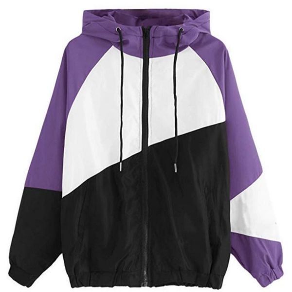 women's jackets women hooded jacket summer long sleeve patchwork loose windbreaker lightweight zipper cortaviento mujer 2021 autumn, Black;brown
women's jackets women hooded jacket summer long sleeve patchwork loose windbreaker lightweight zipper cortaviento mujer 2021 autumn, Black;brown