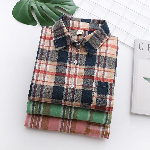 plaid women blouses shirts tunic womens and blouse 2020 womenswear long sleeve clothing button up down pockets new fashion, White
plaid women blouses shirts tunic womens and blouse 2020 womenswear long sleeve clothing button up down pockets new fashion, White