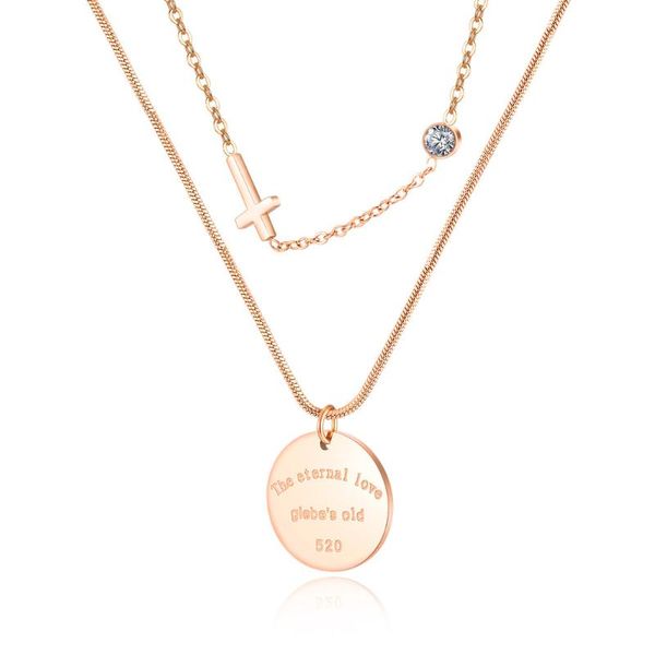 chokers firebros rose gold color stainless steel zircon round tag cross pendant paired chain multilayer necklace choker women jewelry, Golden;silver
chokers firebros rose gold color stainless steel zircon round tag cross pendant paired chain multilayer necklace choker women jewelry, Golden;silver
