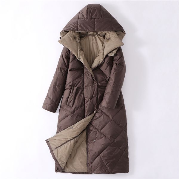 women's down coats jacket 2020 new thick white duck down long hooded jackets coat c1204, Black
women's down coats jacket 2020 new thick white duck down long hooded jackets coat c1204, Black
