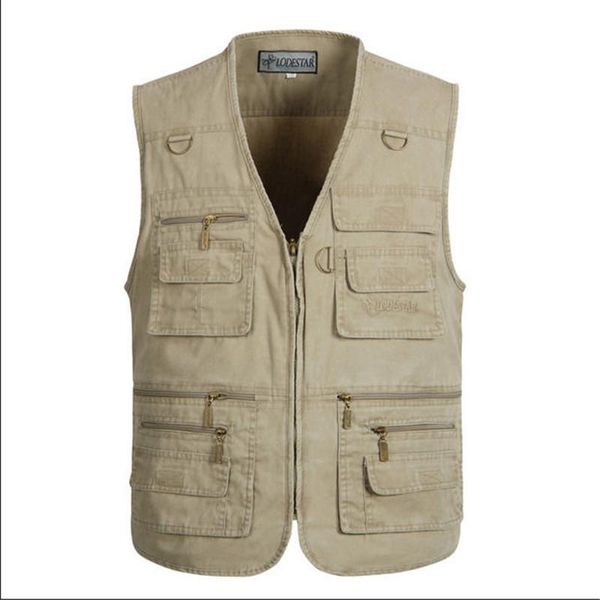 men's vests xl-5xl male casual men cargo vest mens multi pocket pographers sleeveless jacket plus size summer a803, Black;white
men's vests xl-5xl male casual men cargo vest mens multi pocket pographers sleeveless jacket plus size summer a803, Black;white