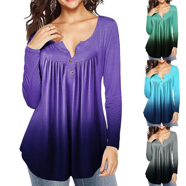 fashion 2019 blouse womens v neck shirts swing blouses button tunic flowy gradient loose long sleeve soft bluzki damskie @451, White
fashion 2019 blouse womens v neck shirts swing blouses button tunic flowy gradient loose long sleeve soft bluzki damskie @451, White