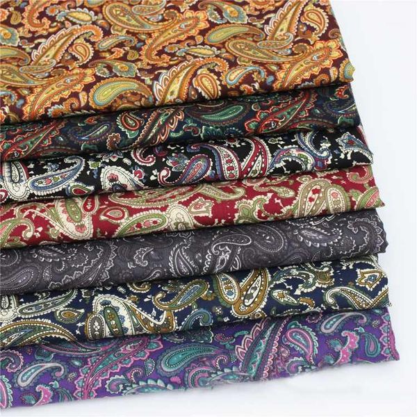 meter cotton poplin fabric for dress shirt vintage paisley material sewing patchwork brown red black purple paisley fabric retro1, Black;white
meter cotton poplin fabric for dress shirt vintage paisley material sewing patchwork brown red black purple paisley fabric retro1, Black;white