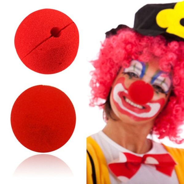 100pcs/lot Decoration Sponge Ball Red Clown Magic Nose For Halloween Masquerade Decoration Kids Toy Ing