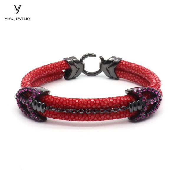 charm bracelets luxury stingray bracelet with 925 sterling silver arrow max setting zircons real leather cord men jewelry, Golden;silver
charm bracelets luxury stingray bracelet with 925 sterling silver arrow max setting zircons real leather cord men jewelry, Golden;silver