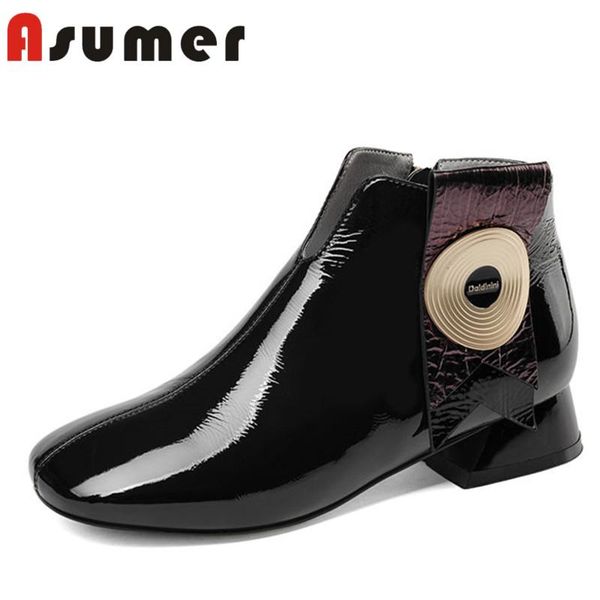 boots asumer 2021 fashion square toe ankle for women metal decoration shallow unique zip genuine leather, Black
boots asumer 2021 fashion square toe ankle for women metal decoration shallow unique zip genuine leather, Black