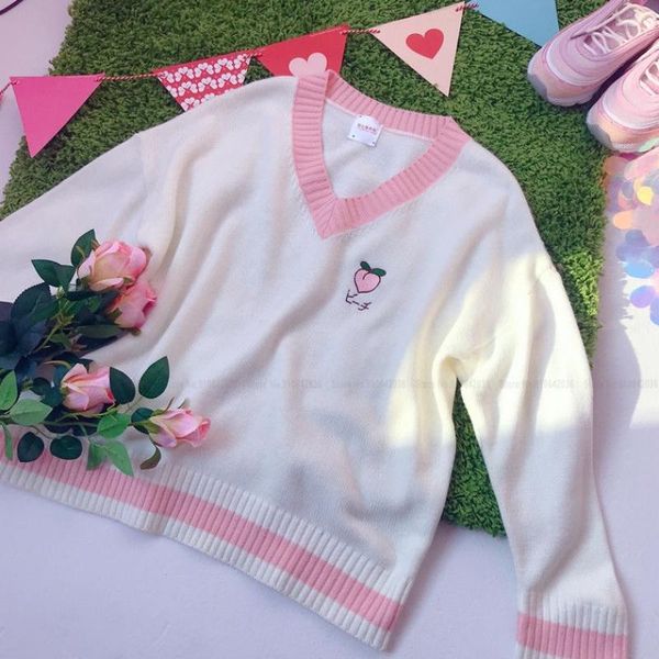 women japanese college style kawaii sweater cartoon print vest girls t-shirt student school casual loose streetwear shirts, Red
women japanese college style kawaii sweater cartoon print vest girls t-shirt student school casual loose streetwear shirts, Red