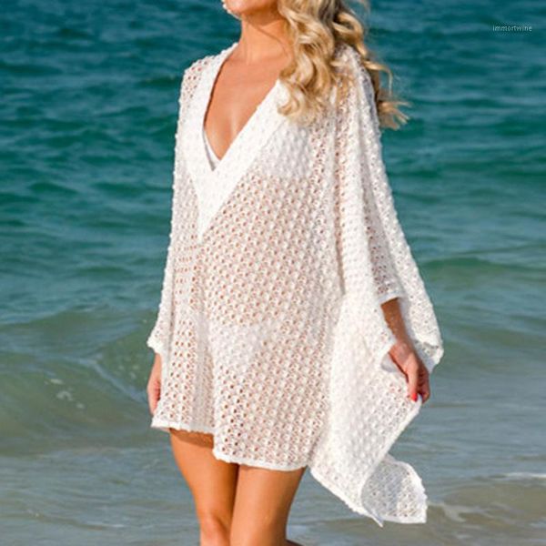 2020 new beach cover up bikini crochet knitted tassel tie beachwear summer swimsuit cover up see-through beach dress #c1, White;black
2020 new beach cover up bikini crochet knitted tassel tie beachwear summer swimsuit cover up see-through beach dress #c1, White;black