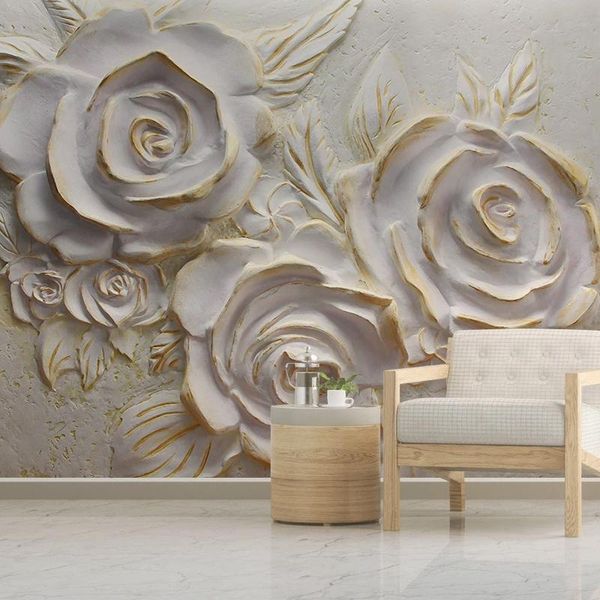 custom mural wallpaper for bedroom walls 3d stereoscopic embossed rose flower creative living room background wall decor murals 
custom mural wallpaper for bedroom walls 3d stereoscopic embossed rose flower creative living room background wall decor murals