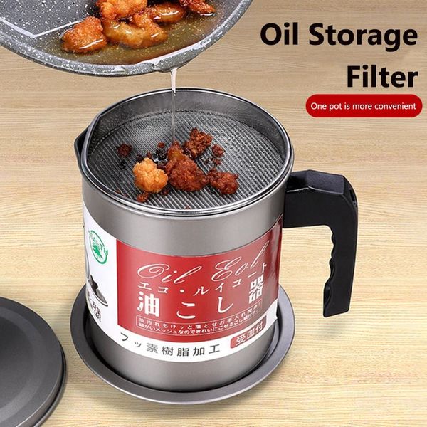 1.4l/ 1.7l stainless steel lard tank oil pot large capacity filter separator storage kitchen tools kettle
1.4l/ 1.7l stainless steel lard tank oil pot large capacity filter separator storage kitchen tools kettle