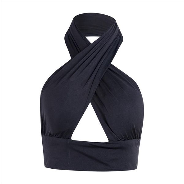 women strappy cross over front cut out halter neck sleeveless backless crop bandage vest summer woman clothes s xl, White
women strappy cross over front cut out halter neck sleeveless backless crop bandage vest summer woman clothes s xl, White