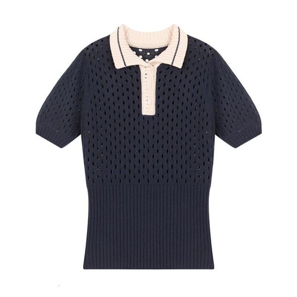 women knitted summer short sleeve turn down collar hollow out blue white b0376 drop shipping
women knitted summer short sleeve turn down collar hollow out blue white b0376 drop shipping