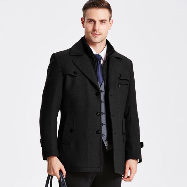 mens autumn winter wool windbreaker long coat overcoat business affairs outercoat1, Black
mens autumn winter wool windbreaker long coat overcoat business affairs outercoat1, Black