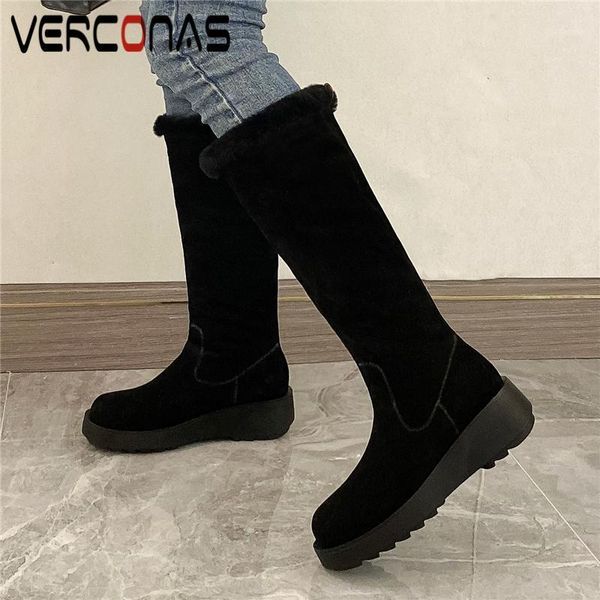 boots verconas cow suede knee-high for women 2021 autumn winter warm snow platforms flat shoes woman concise casual1, Black
boots verconas cow suede knee-high for women 2021 autumn winter warm snow platforms flat shoes woman concise casual1, Black
