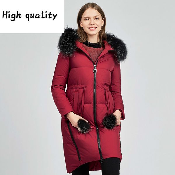 women's down winter hooded coat female jacket real raccoon dog fur collar warm women parkas 2020 mujer chaqueta, Black
women's down winter hooded coat female jacket real raccoon dog fur collar warm women parkas 2020 mujer chaqueta, Black