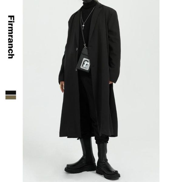 men's trench coats firmranch men spring/autumn classic retro long wind coat jacket ins men/women x-long loose casual outwear bf style, Tan;black
men's trench coats firmranch men spring/autumn classic retro long wind coat jacket ins men/women x-long loose casual outwear bf style, Tan;black