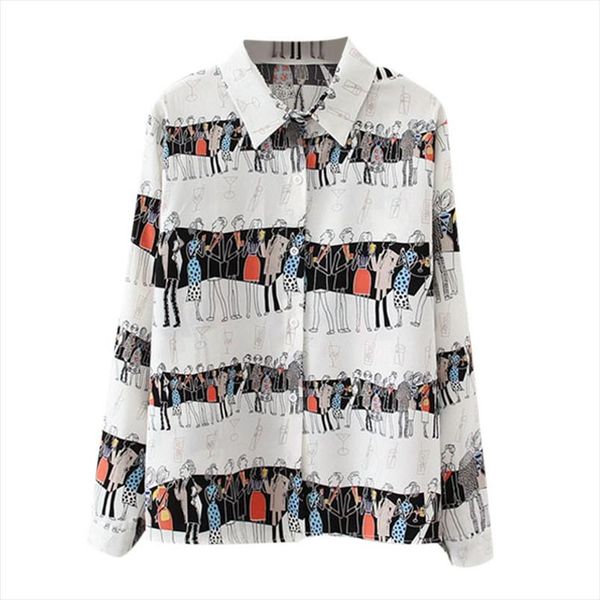 vintage cartoon print blouse women spring 2020 fashion long sleeve turn down collar and blouses female loose shirt, White
vintage cartoon print blouse women spring 2020 fashion long sleeve turn down collar and blouses female loose shirt, White