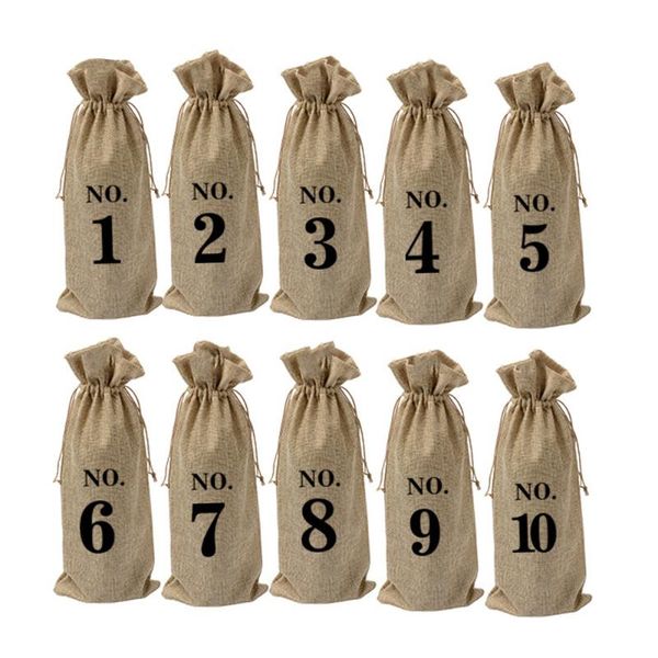 10 pcs rustic jute burlap wine bags drawstring wine bottle covers reusable bottle wrap gift package bags
10 pcs rustic jute burlap wine bags drawstring wine bottle covers reusable bottle wrap gift package bags