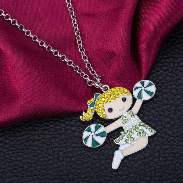 eueavan 5pcs enamel cheer leading girl shape pendant necklace multi-color rhinestone inlaid cartoon figure jewelry, Silver
eueavan 5pcs enamel cheer leading girl shape pendant necklace multi-color rhinestone inlaid cartoon figure jewelry, Silver