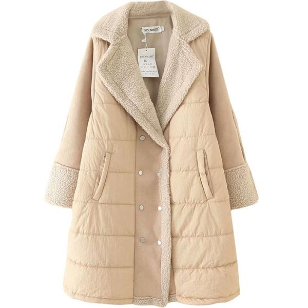 women's down & parkas winter women ladies warm jacket female berber fleece coats oversize clothing fashion loose casual s6-8741, Black
women's down & parkas winter women ladies warm jacket female berber fleece coats oversize clothing fashion loose casual s6-8741, Black
