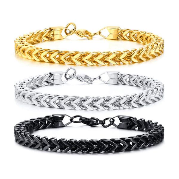 double layered curb chain bracelets for men stainless steel links punk casual male jewelry accessories, Black
double layered curb chain bracelets for men stainless steel links punk casual male jewelry accessories, Black