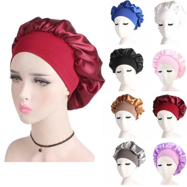 brand new 2020 long hair care women satin bonnet cap silk elastic head wrap adjustable shower caps solid night sleeping hat
brand new 2020 long hair care women satin bonnet cap silk elastic head wrap adjustable shower caps solid night sleeping hat