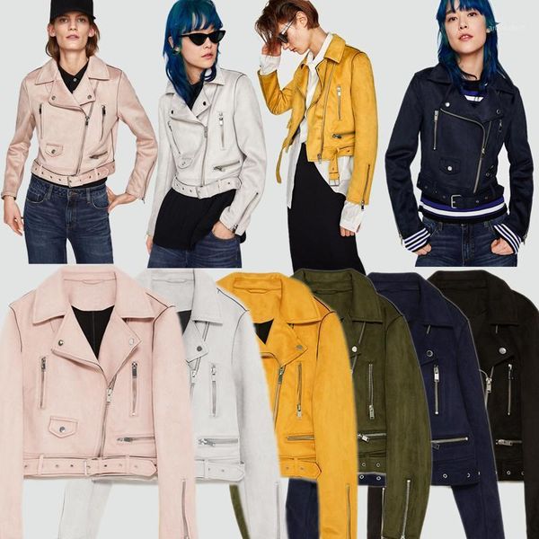 obrix 2020 new trendy spring autumn female soft jacket zippers short turn-down collar solid color stylish bomber for women1, Black;brown
obrix 2020 new trendy spring autumn female soft jacket zippers short turn-down collar solid color stylish bomber for women1, Black;brown