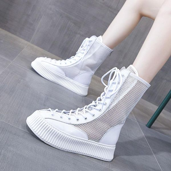 2020 sandals boots woman summer platforms shoes breathable mesh women british booties round toe casual footware female white1, Black
2020 sandals boots woman summer platforms shoes breathable mesh women british booties round toe casual footware female white1, Black