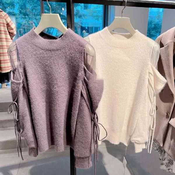 Women's Hoodies & Sweatshirts Japanese Sweet Women Pullovers 2022 Autumn Winter Jumpers Mesh Off Shoulder Patchwork Lace Up Knitting Sweater OFP6, Black
Women's Hoodies & Sweatshirts Japanese Sweet Women Pullovers 2022 Autumn Winter Jumpers Mesh Off Shoulder Patchwork Lace Up Knitting Sweater OFP6, Black