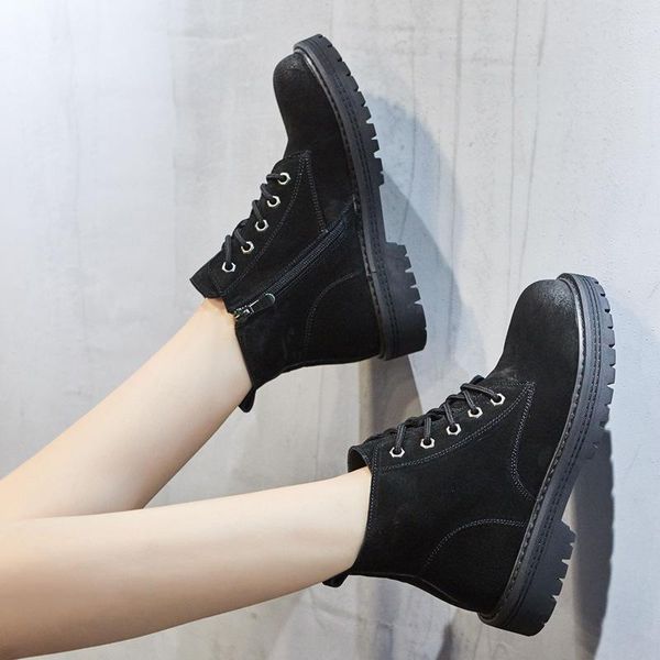 boots ankle round toe low women solid fashion punk motorcycle concise retro lace up shoes, Black
boots ankle round toe low women solid fashion punk motorcycle concise retro lace up shoes, Black