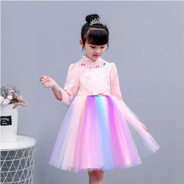 new girls' long sve rainbow 2020 autumn and winter children's pleated skirt chine sle drs performance host, Red;yellow
new girls' long sve rainbow 2020 autumn and winter children's pleated skirt chine sle drs performance host, Red;yellow