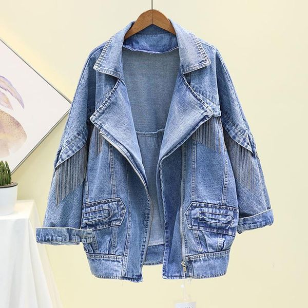 new denim jackets women spring autumn overcoat tassel long sleeve casual jeans jacket loose woman coat outerwear plus size p622, Black;brown
new denim jackets women spring autumn overcoat tassel long sleeve casual jeans jacket loose woman coat outerwear plus size p622, Black;brown