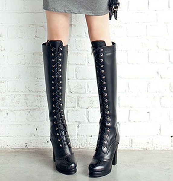 anmairon winter boots women thigh high boots new lace up knee corium boot women high heels retro knight boots lj201030, Black
anmairon winter boots women thigh high boots new lace up knee corium boot women high heels retro knight boots lj201030, Black