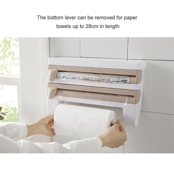 multi function film storage rack wall-mounted paper towel holder plastic wrap 15" kitchen storage ja55
multi function film storage rack wall-mounted paper towel holder plastic wrap 15" kitchen storage ja55
