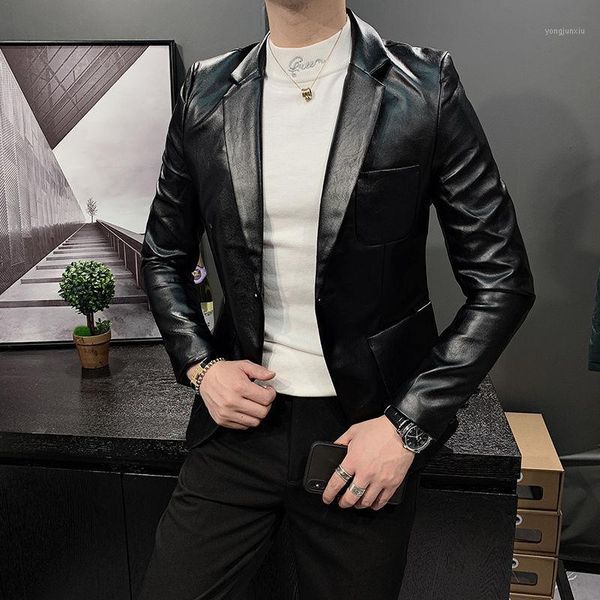 2020 autumn terno masculino korean suit coat slim fit blazer hombre fashion prom blazers for men men business pu leather jacket1, White;black
2020 autumn terno masculino korean suit coat slim fit blazer hombre fashion prom blazers for men men business pu leather jacket1, White;black