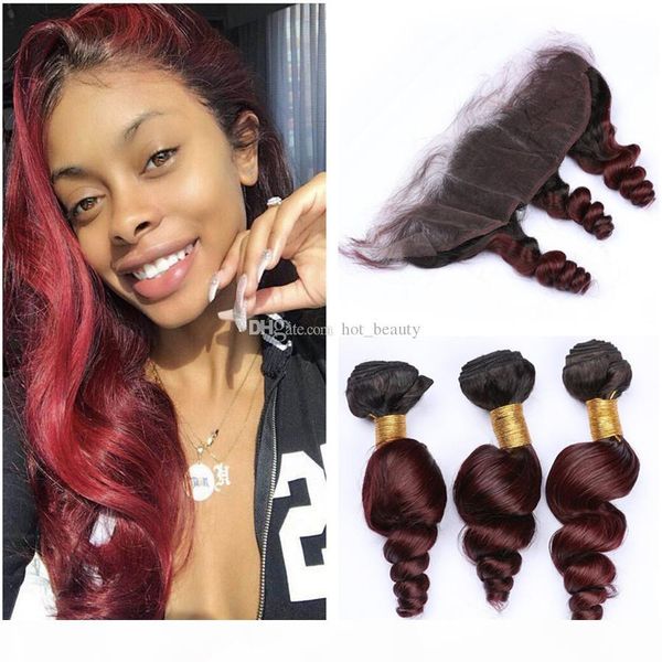 99j wine red ombre hair with lace frontal loose wave wavy human hair bundles with ear to ear lace frontals virgin brazilian hair, Black
99j wine red ombre hair with lace frontal loose wave wavy human hair bundles with ear to ear lace frontals virgin brazilian hair, Black